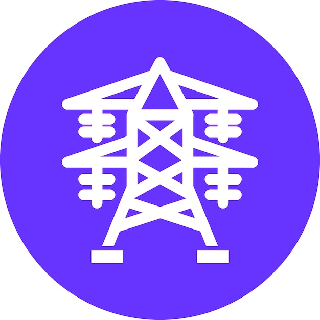 Diseño vectorial Estilo del icono de la torre eléctrica