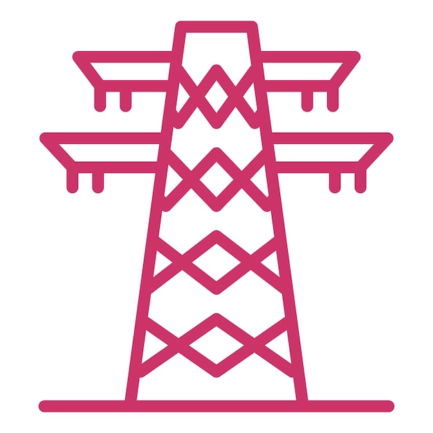 Diseño vectorial Estilo del icono de la torre eléctrica