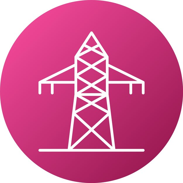 Diseño vectorial Estilo del icono de la torre eléctrica