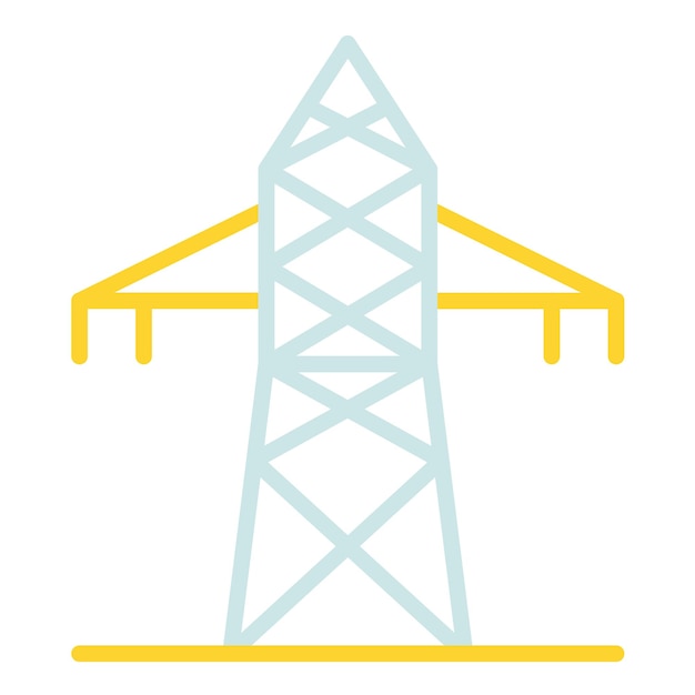 Diseño vectorial Estilo del icono de la torre eléctrica