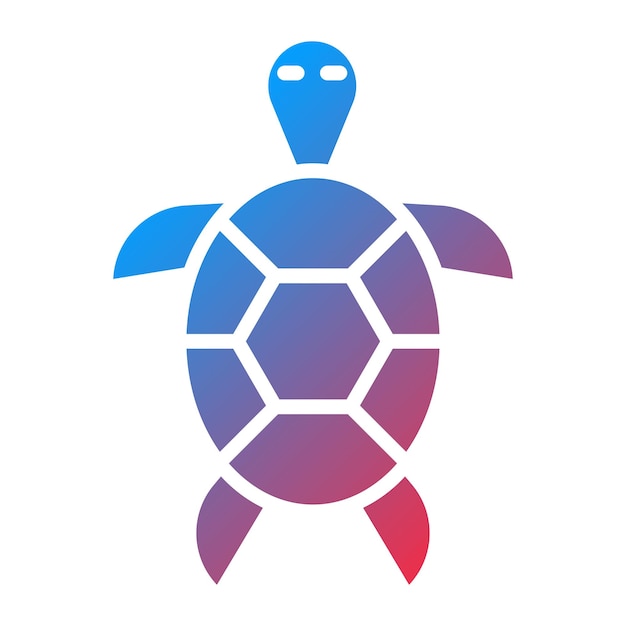 Diseño vectorial Estilo del icono de la tortuga