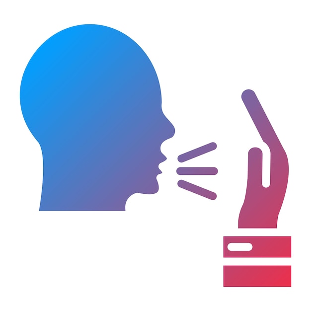 Diseño vectorial Estilo del icono de la tos