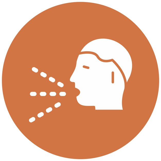 Diseño vectorial Estilo del icono de la tos
