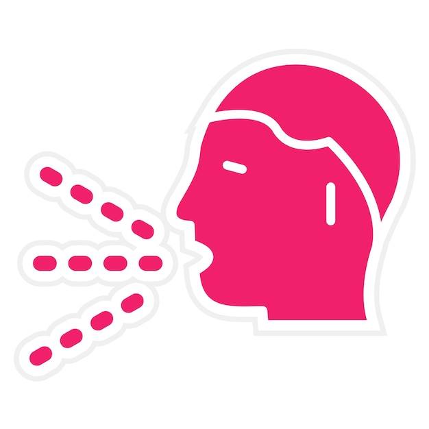 Diseño vectorial Estilo del icono de la tos