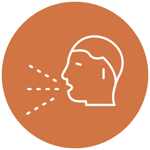 Diseño vectorial Estilo del icono de la tos
