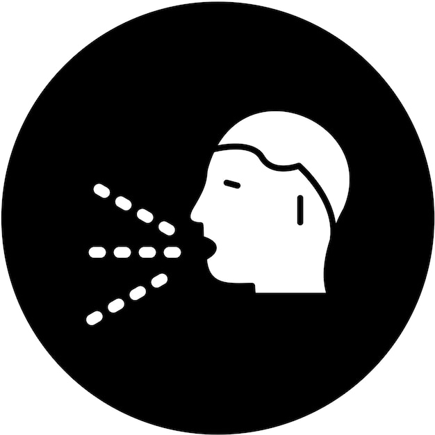Diseño vectorial Estilo del icono de la tos
