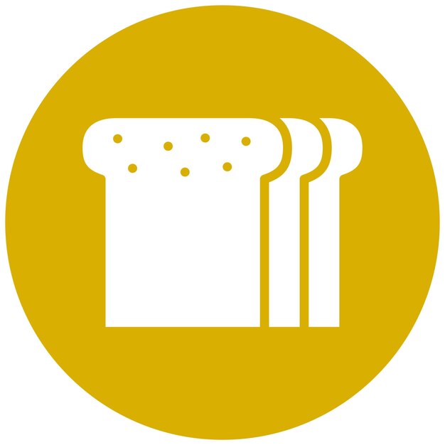 Diseño vectorial del estilo del icono de la tostada