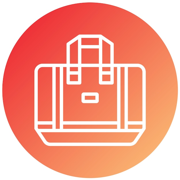 Diseño vectorial del estilo del icono de Totebag