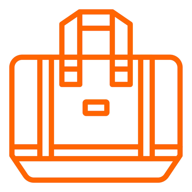 Diseño vectorial del estilo del icono de Totebag