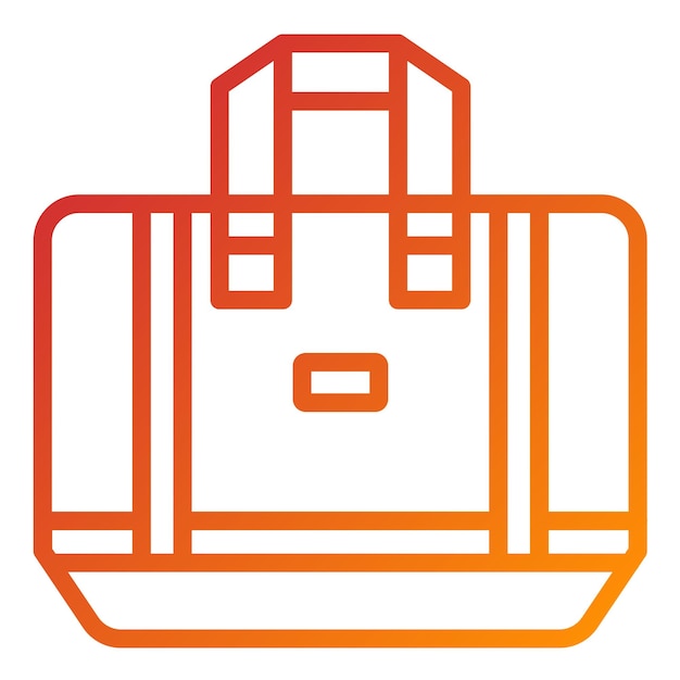 Diseño vectorial del estilo del icono de Totebag
