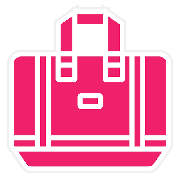 Diseño vectorial del estilo del icono de Totebag
