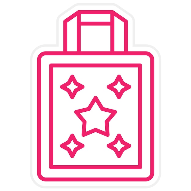 Diseño vectorial del estilo del icono de Totebag