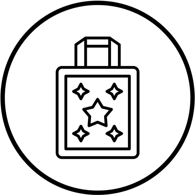 Diseño vectorial del estilo del icono de Totebag