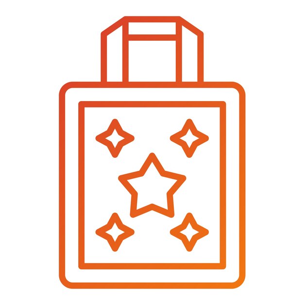 Diseño vectorial del estilo del icono de Totebag