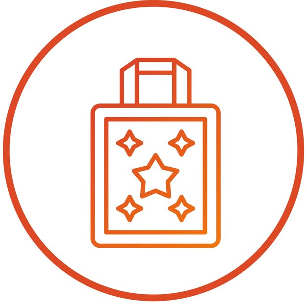 Diseño vectorial del estilo del icono de Totebag
