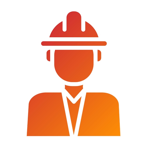 Diseño vectorial Estilo de icono de trabajador esencial