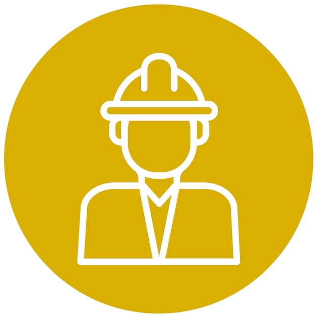 Diseño vectorial Estilo de icono de trabajador esencial