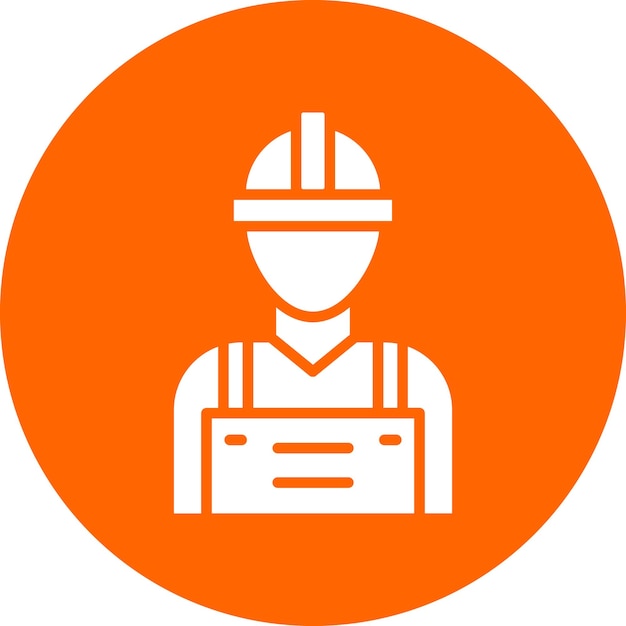 Diseño vectorial Estilo de icono del trabajador de la fábrica