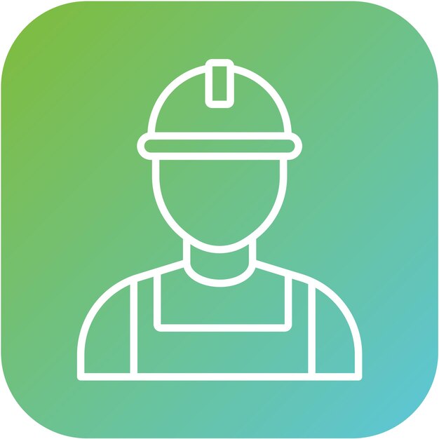 Diseño vectorial Estilo de icono del trabajador de la fábrica