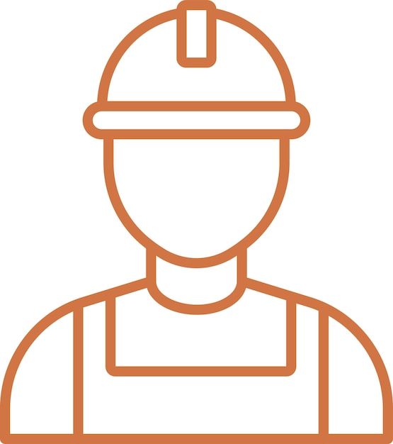 Diseño vectorial Estilo de icono del trabajador de la fábrica