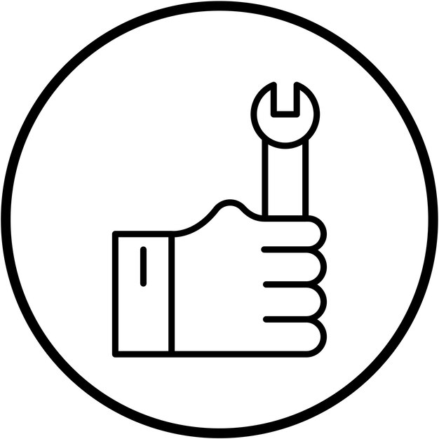 Diseño vectorial Estilo del icono de trabajo duro