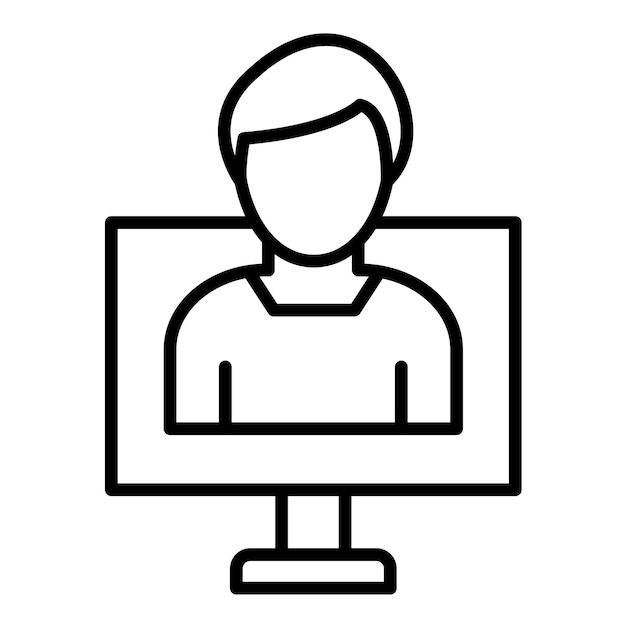 Diseño vectorial Estilo de icono de trabajo independiente