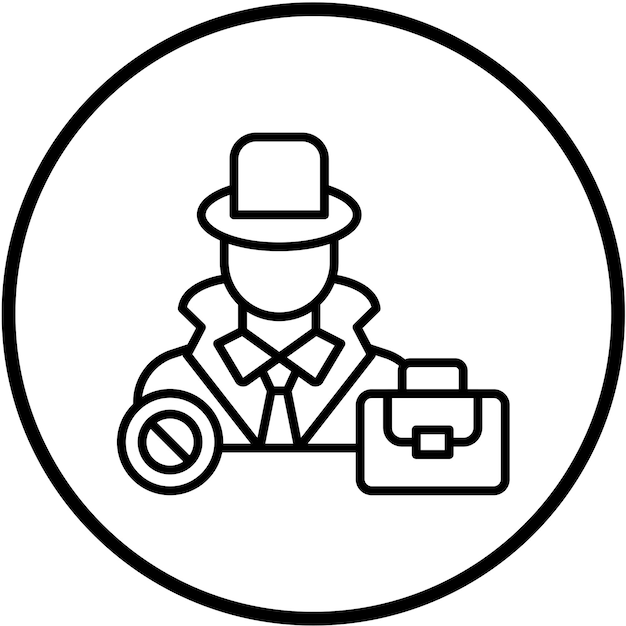 Diseño vectorial Estilo de icono de trabajo oculto