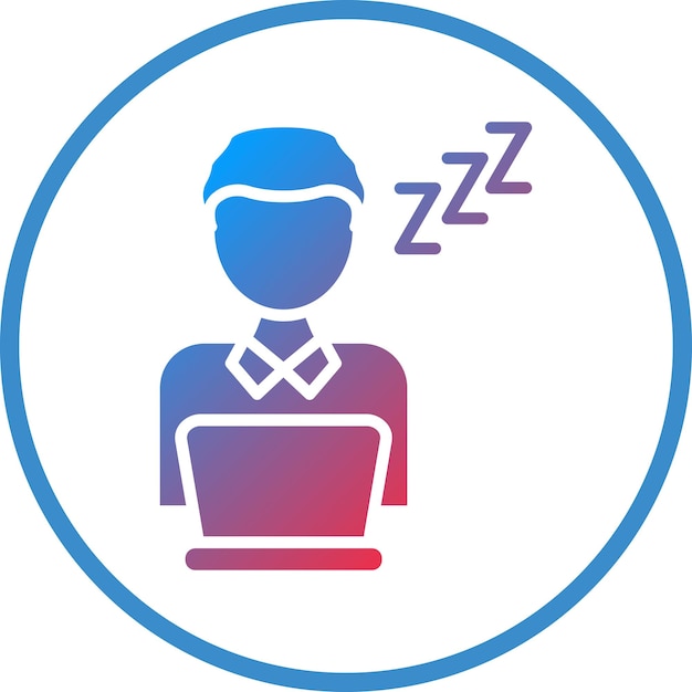 Diseño vectorial Estilo del icono de trabajo perezoso