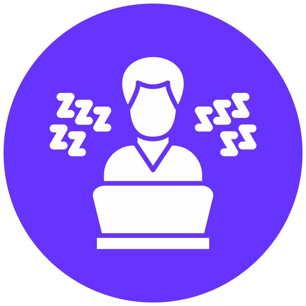Diseño vectorial Estilo del icono de trabajo perezoso