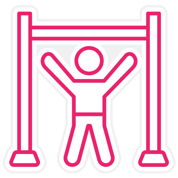 Diseño vectorial Estilo de icono de tracción hacia arriba