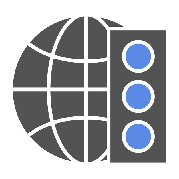 Diseño vectorial estilo de icono de tráfico mundial
