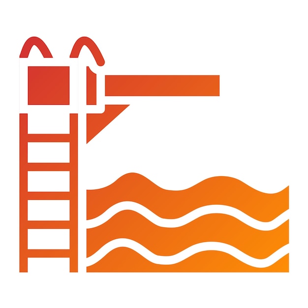 Diseño vectorial Estilo del icono del trampolín
