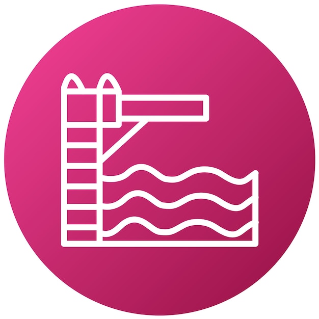 Diseño vectorial Estilo del icono del trampolín