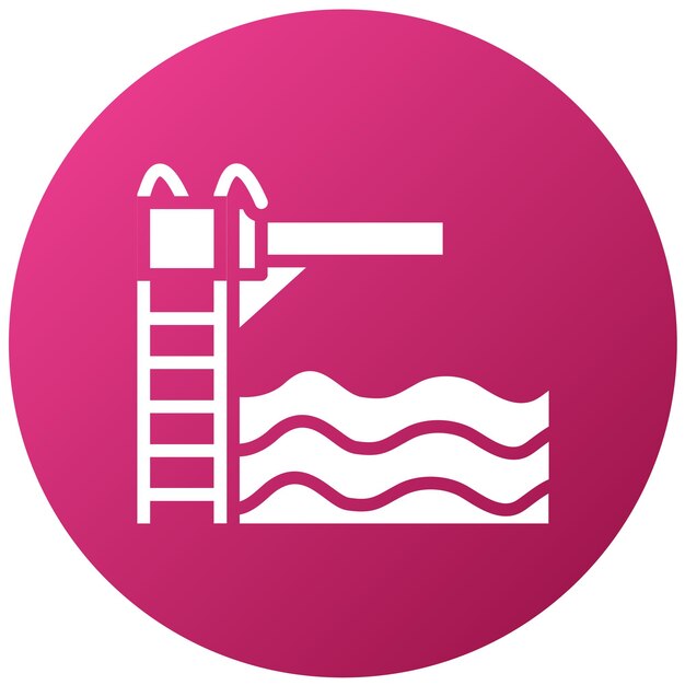 Diseño vectorial Estilo del icono del trampolín
