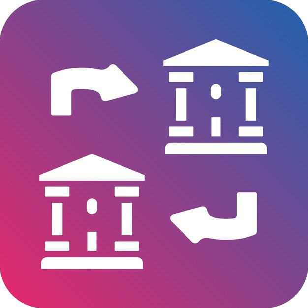 Diseño vectorial Estilo del icono de transferencia de cantidad