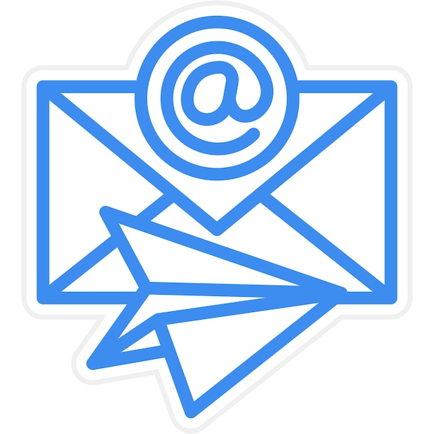 Diseño vectorial Estilo del icono de transferencia de correo electrónico