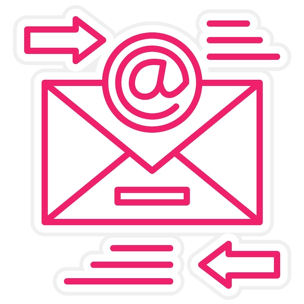 Diseño vectorial Estilo del icono de transferencia de correo electrónico