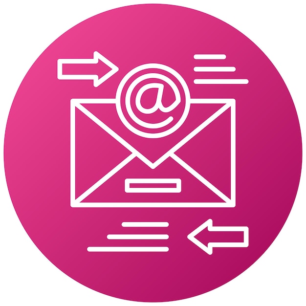 Diseño vectorial Estilo del icono de transferencia de correo electrónico