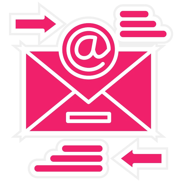 Diseño vectorial Estilo del icono de transferencia de correo electrónico