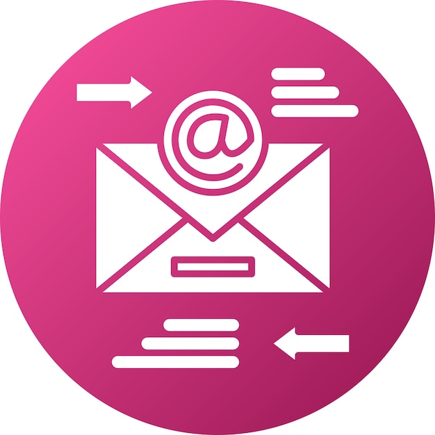 Diseño vectorial Estilo del icono de transferencia de correo electrónico
