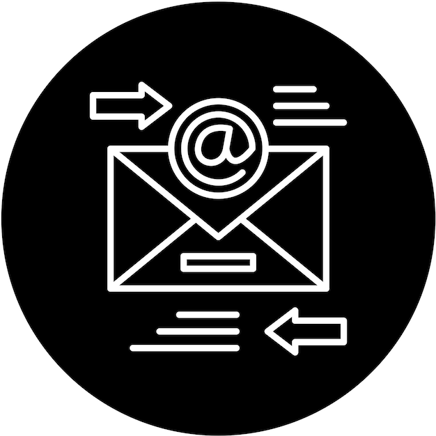 Diseño vectorial Estilo del icono de transferencia de correo electrónico