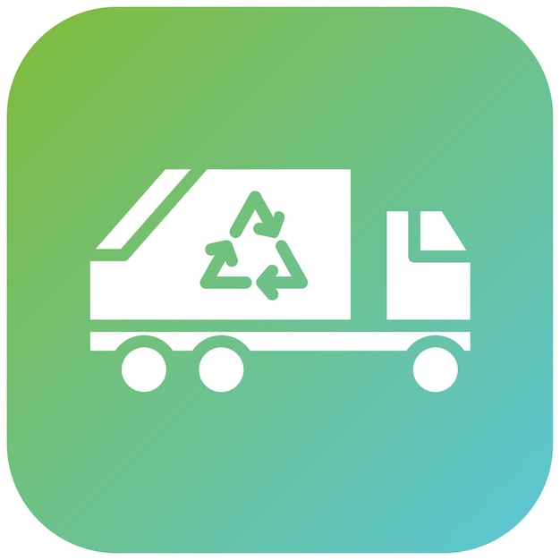 Diseño vectorial Estilo del icono del transformador de basura