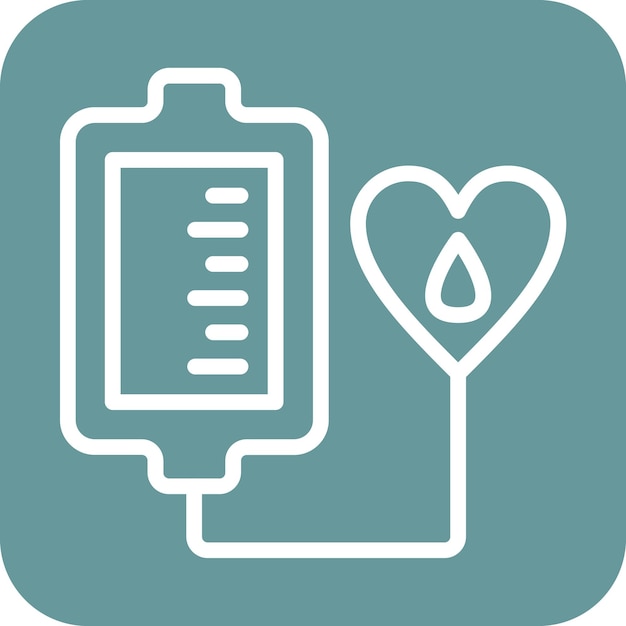 Diseño vectorial Estilo del icono de la transfusión de sangre