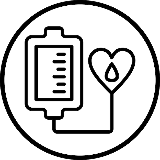 Diseño vectorial Estilo del icono de la transfusión de sangre