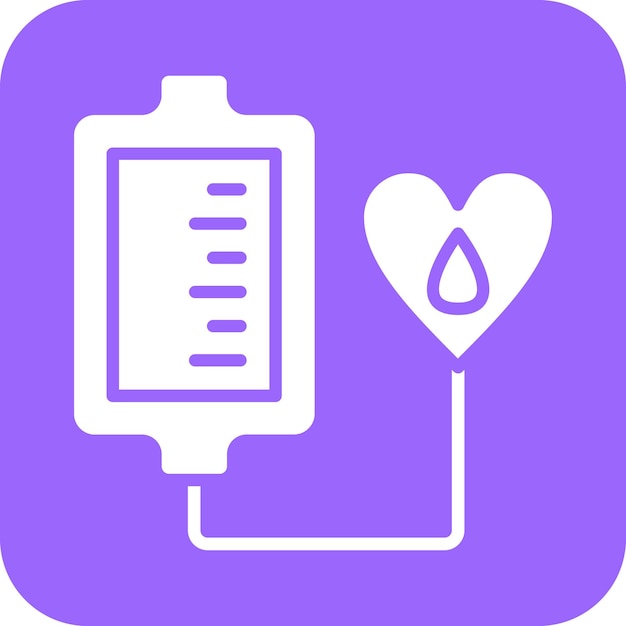 Diseño vectorial Estilo del icono de la transfusión de sangre