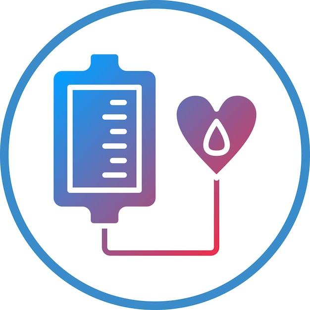 Diseño vectorial Estilo del icono de la transfusión de sangre