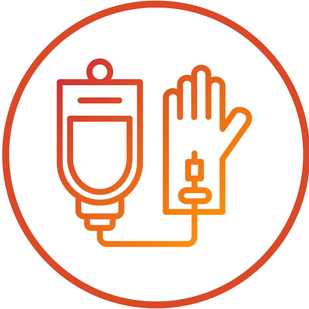 Diseño vectorial Estilo del icono de la transfusión de sangre