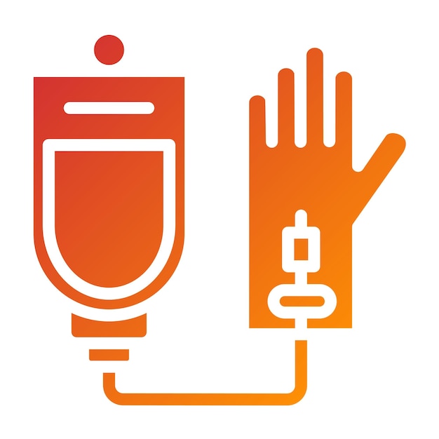 Diseño vectorial Estilo del icono de la transfusión de sangre