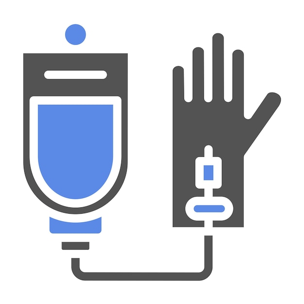Diseño vectorial Estilo del icono de la transfusión de sangre