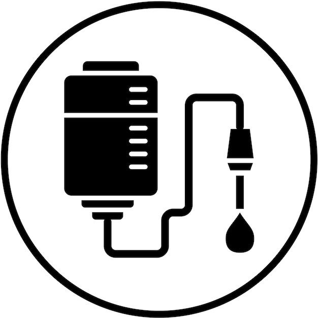 Diseño vectorial Estilo del icono de la transfusión de sangre